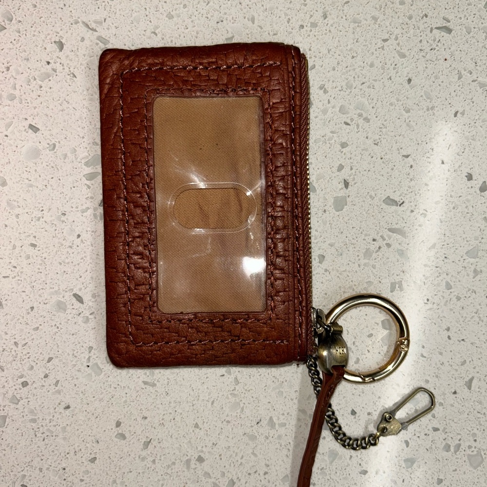 HOBO LEATHER - Brown Leather Wallet with Keychain